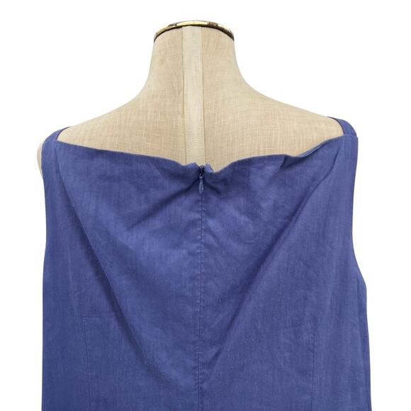 J. Crew High-neck Sheath Dress in Stretch Linen Blend Plus Size 20 - Picture 7 of 11